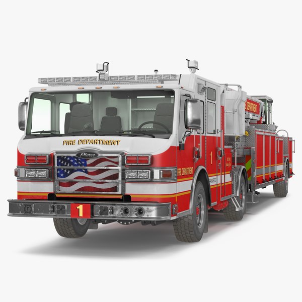 3D model Velocity Ascendant Fire Truck Red