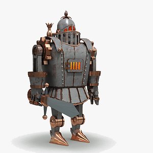cartoon knight 3d model