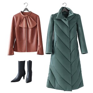 clothing jackets and boot 3D model