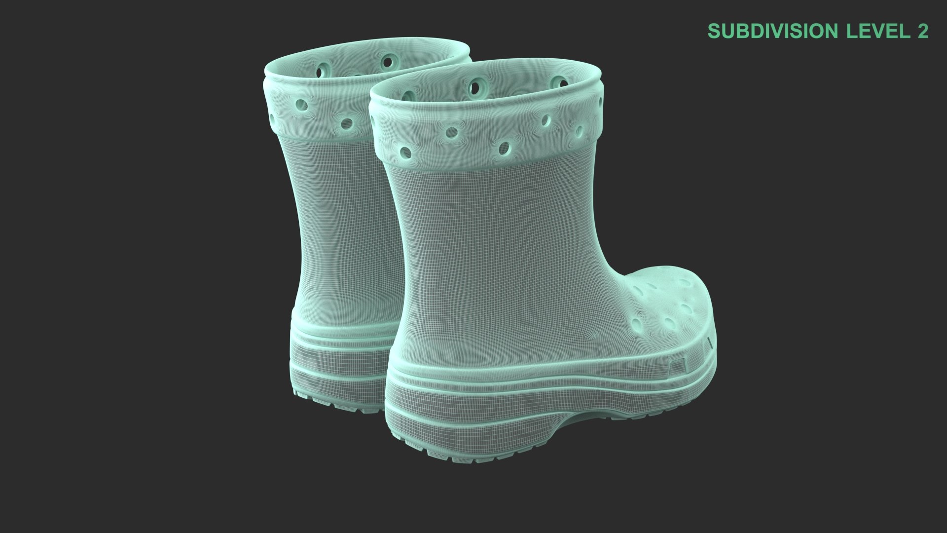 Crocs Boots 3D Model - TurboSquid 2410397