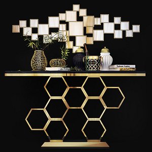 console decorative mirror 3D model