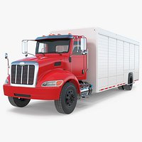Red Medium Duty Box Truck 4x2 Simplified