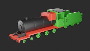 3D model Train with engine