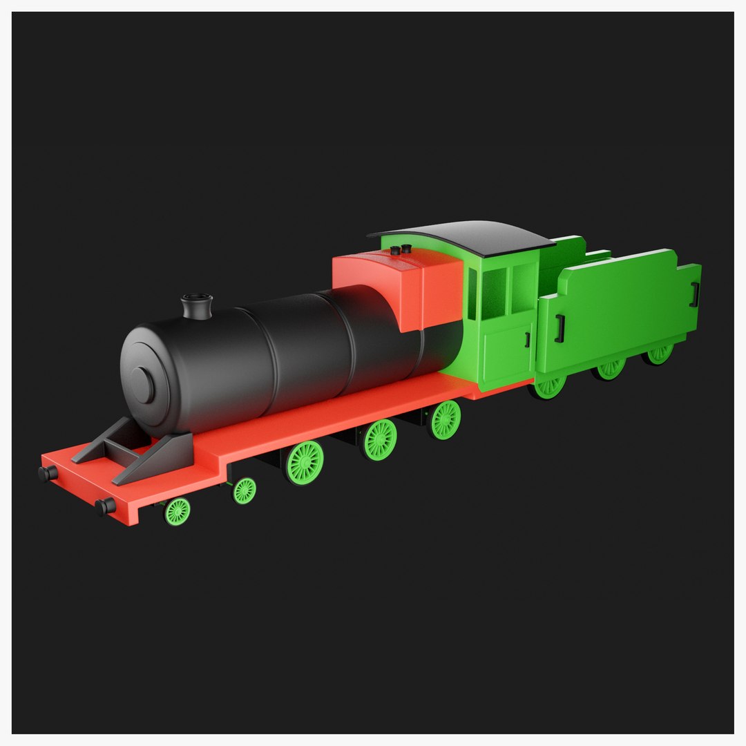 3D Model Train With Engine - TurboSquid 2055876