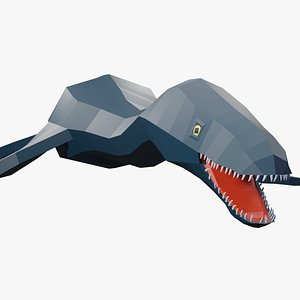 3D Plesiosaurus - Low Poly