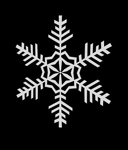 3D snow snowflake model