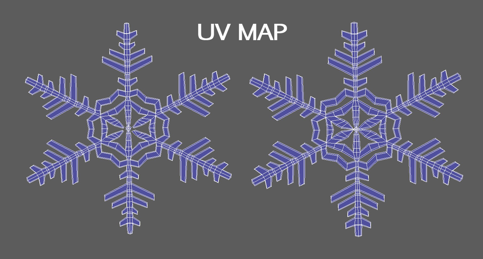 3D snow snowflake model https://p.turbosquid.com/ts-thumb/5p/Y6v9Wh/PwjyY448/uv_map/jpg/1570273570/1920x1080/fit_q87/1e64a45f313f8efd0fe4a4c186dfde137ad8f40c/uv_map.jpg