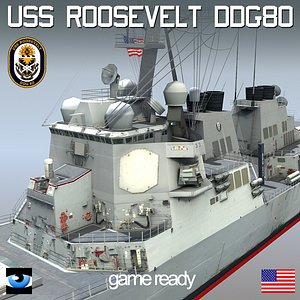 uss dd ddg-80 destroyers 3d max