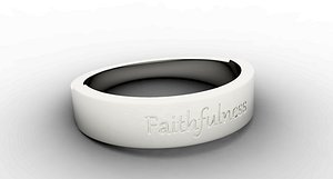 Faithfulness Ring Female Silver 3D model