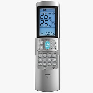 Universal Silver Conditioner Remote Control Lights On model
