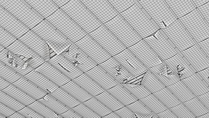 3D Abandoned Ceiling Panel - Game Ready Low-poly 3D model