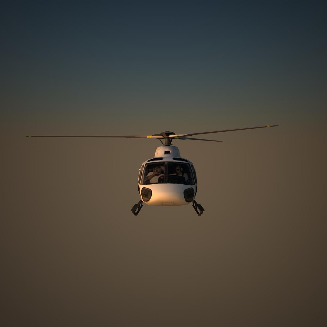 Aerospatiale Basic Helicopter 3d Max
