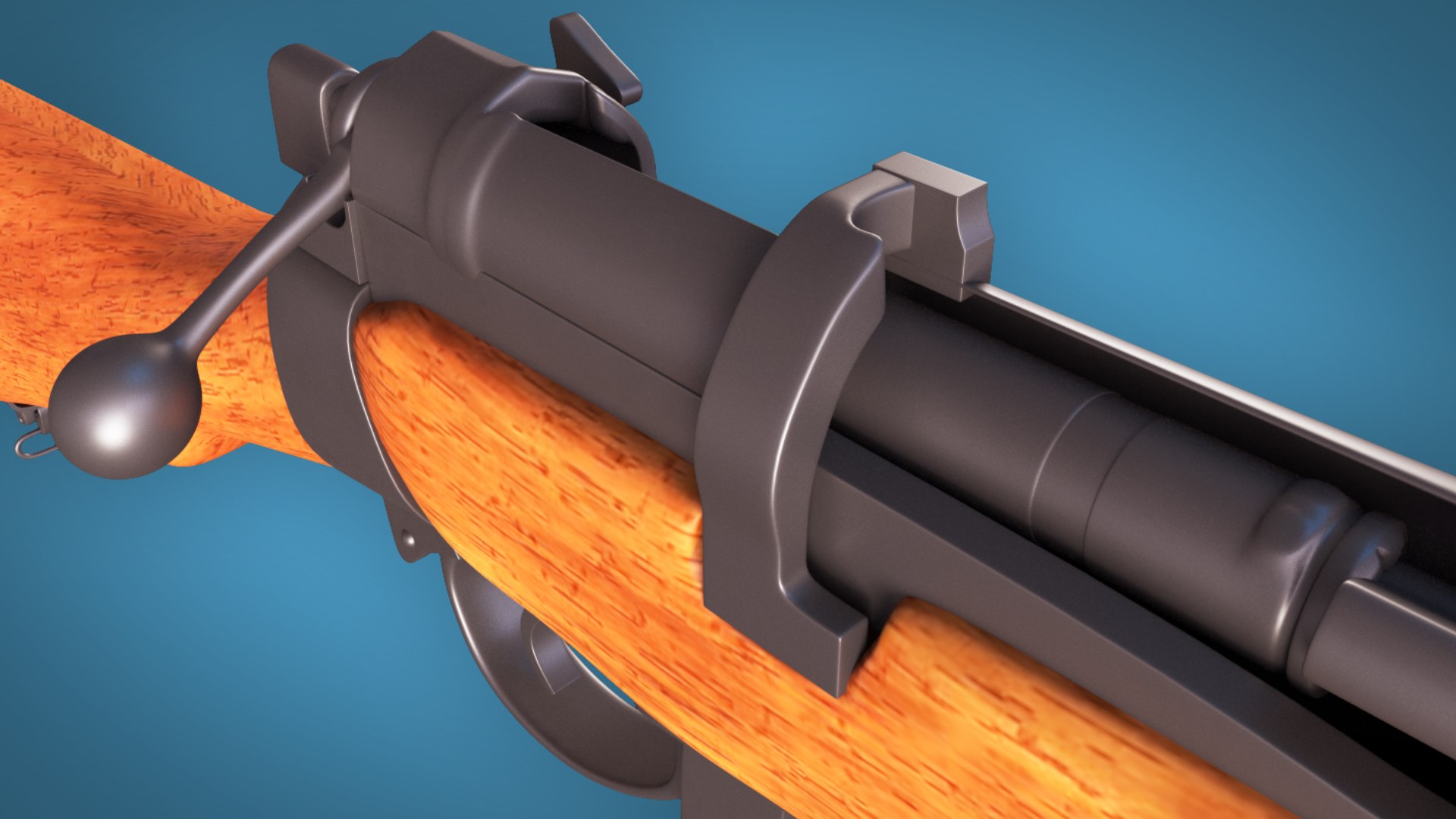 Lee Enfield Bolt Action Rifle LowPoly Firearm 3D Model 3D Model ...