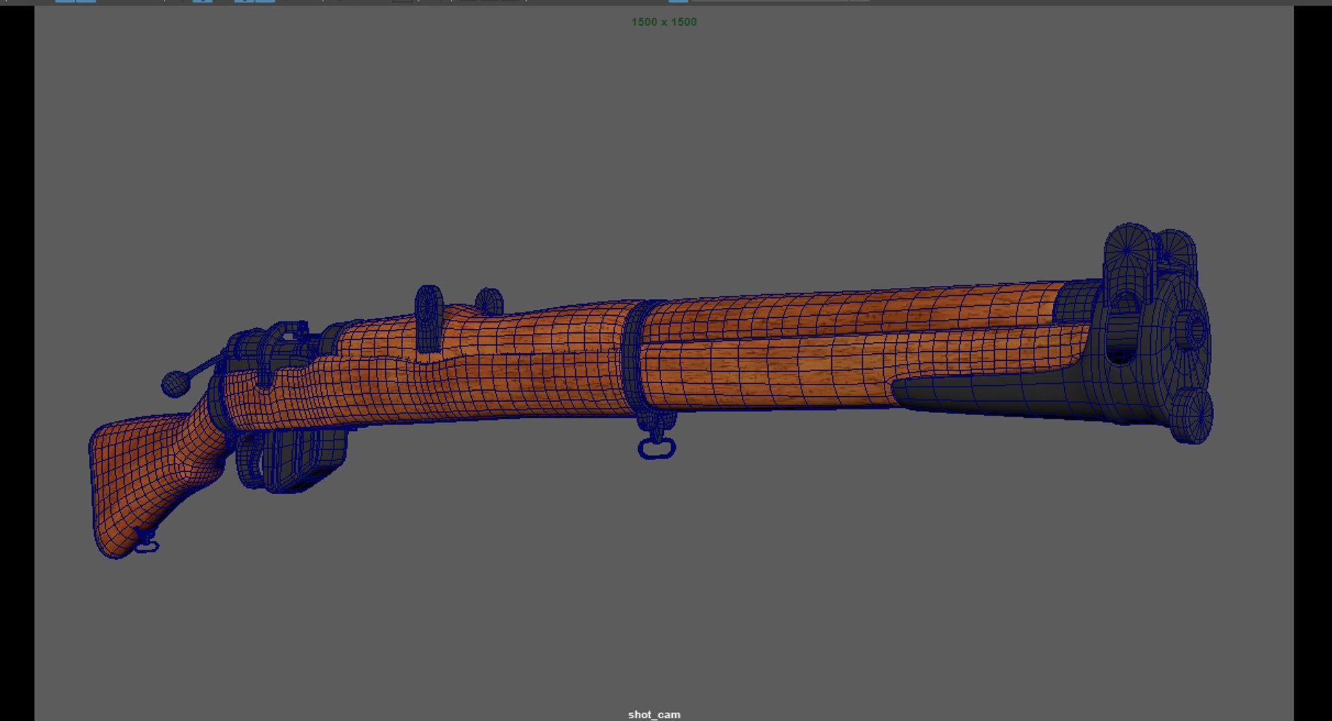 Lee Enfield Bolt Action Rifle LowPoly Firearm 3D Model 3D Model ...