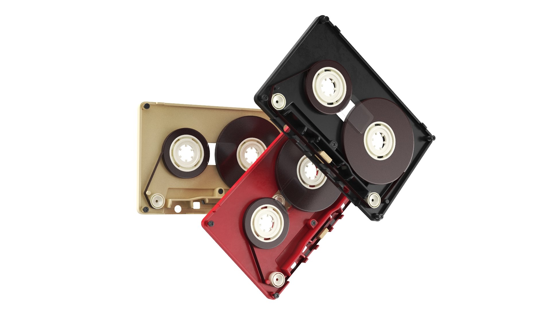 3D Three Cassette Tapes Collection https://p.turbosquid.com/ts-thumb/5p/qRt6eP/iD/11/jpg/1652622186/1920x1080/fit_q87/a9ff4ad259b36f8b5b08712fc5e64e3631065811/11.jpg