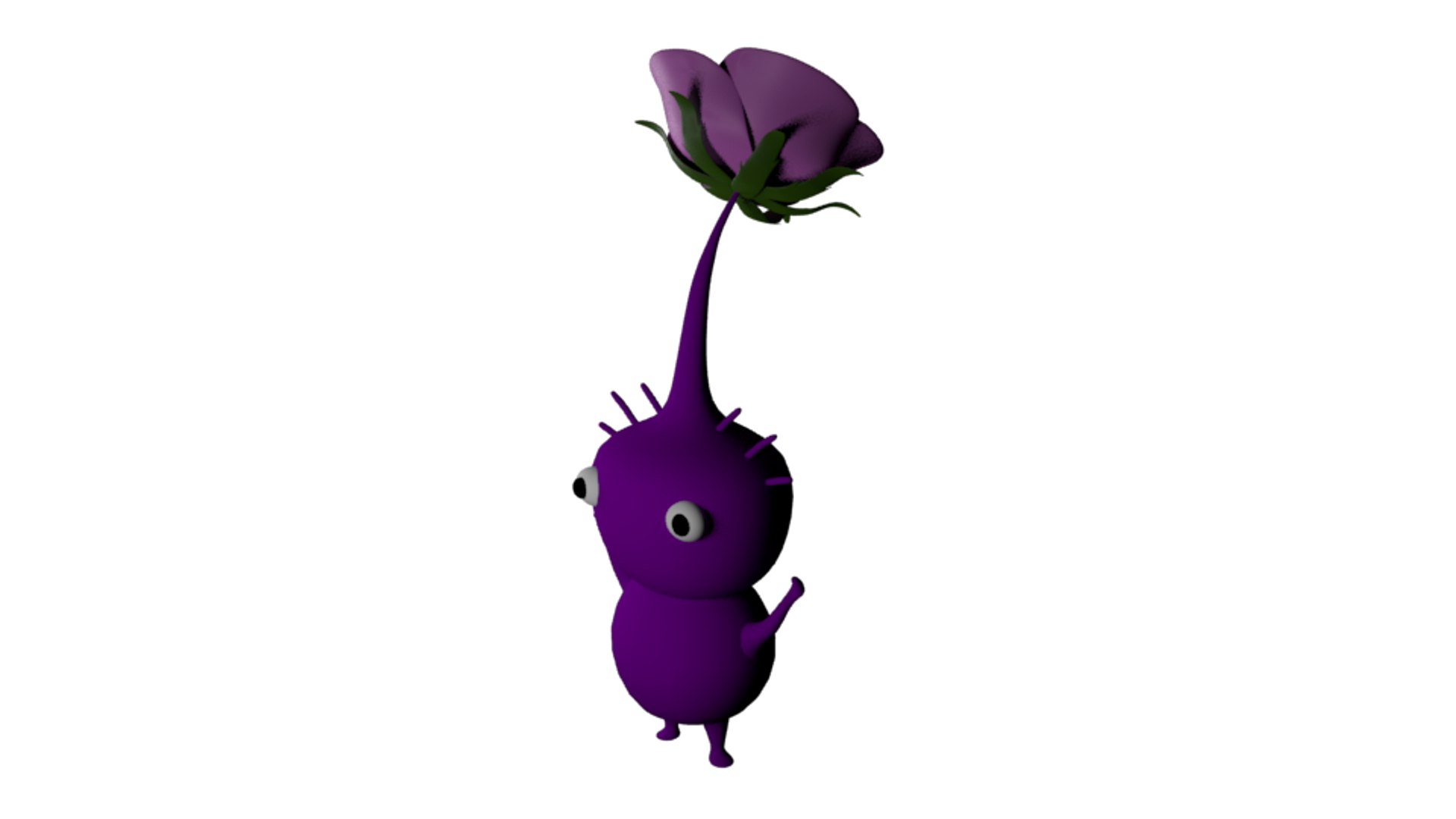 Purple Flower Pikmin 3D Model - TurboSquid 1646427