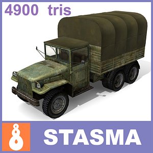 3d model usa military truck