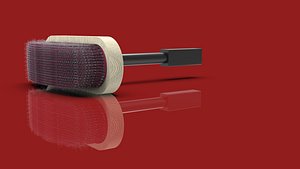 Brush design for easy 3D printing with handle