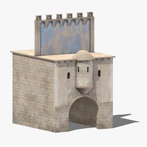 Castle Medieval Middle Ages 01 Low Poly PBR Realistic 3D model