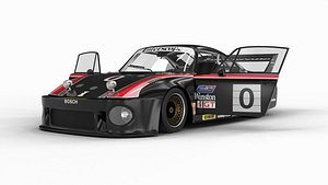 3D Porsche 93577 1977 Daytona Racing HQ model
