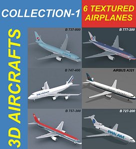 3d 6 aircrafts air a321 model