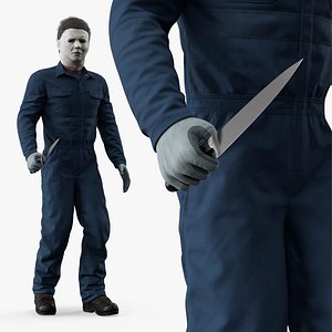 Michael Myers Horror Character with Knife 3D model