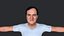 Personagem 3D hiper-realista de corpo inteiro totalmente equipado de Quentin Tarantino