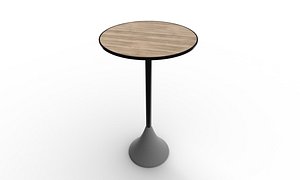 3D concreto table interior living furniture model