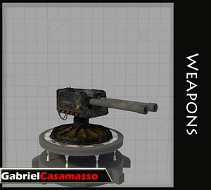 sentry turret 3d model