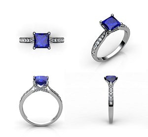ring with sapphire