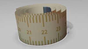 3D Tape measure OBJ and BLEND model