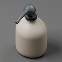 Rounded Ceramic Soap Dispenser with Curved Pump Spout