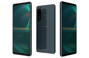 Sony Xperia 5 III Green Low Poly 3D model