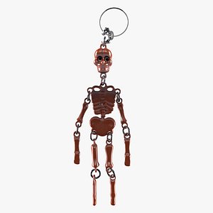 3D skeleton keychain