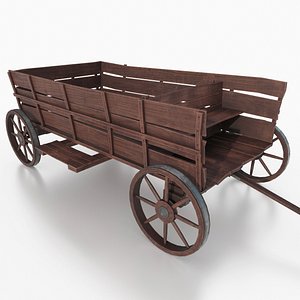 3D Western - Wooden Wagon