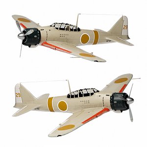 WWII Japanese Fighter Aircraft A6M Zero Zeke Rigged
