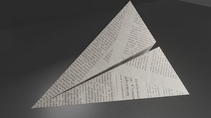 Paper plane 3D model