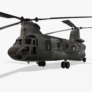 3D helicopter chinook ch-47 model