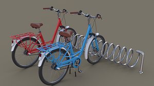 3D spiral bike stand model
