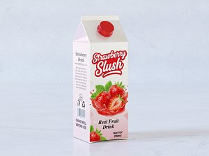 3D Juice Box Cardboard Packaging
