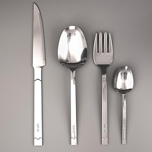 3d fork spoon