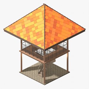3D model Tropical tower 26A07