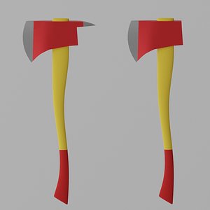 Cartoon Fire Axe 3D model