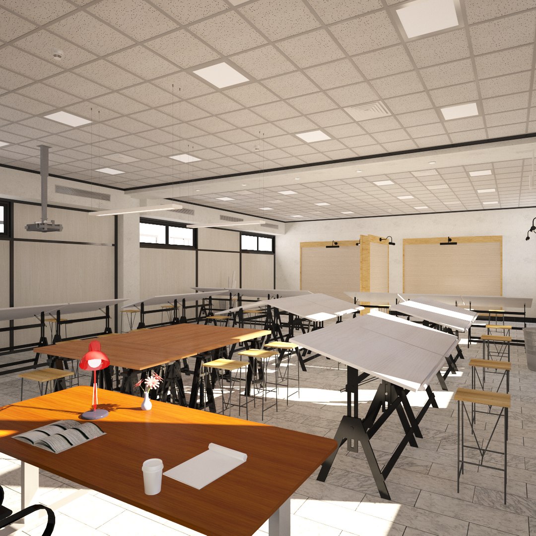 Architecture Design Studio Classroom 3D model - TurboSquid 1792551