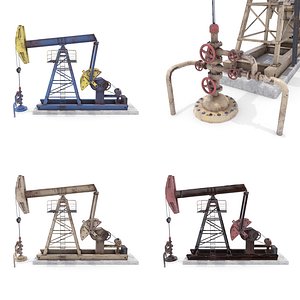Oil Pumpjack Animated Weathered Pack