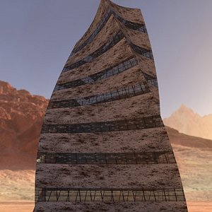 post apocalyptic building 3D model