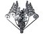 Cylindres de moteur animé V12 Vilebrequin