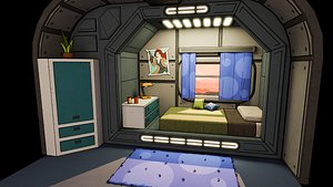 BedRoom Space Base - Cartoon Style