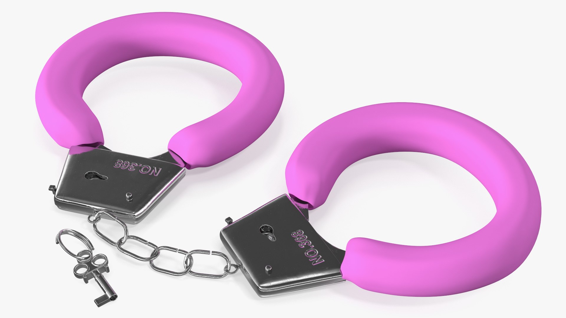 Pink Handcuffs 3D model preview