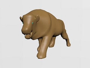 3D lion statue